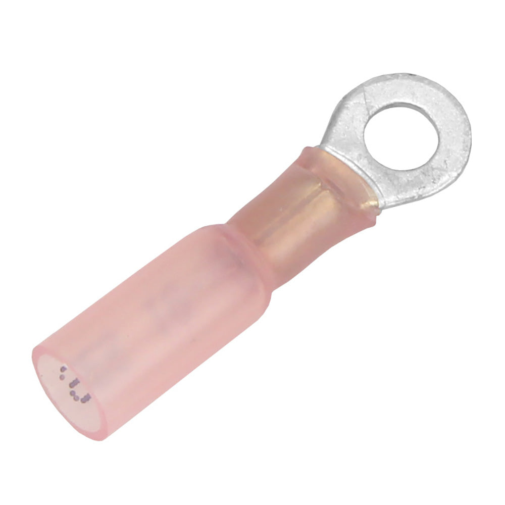Pacer 22-18 AWG Heat Shrink Ring Terminal - #8 Stud Size - Pack of 25