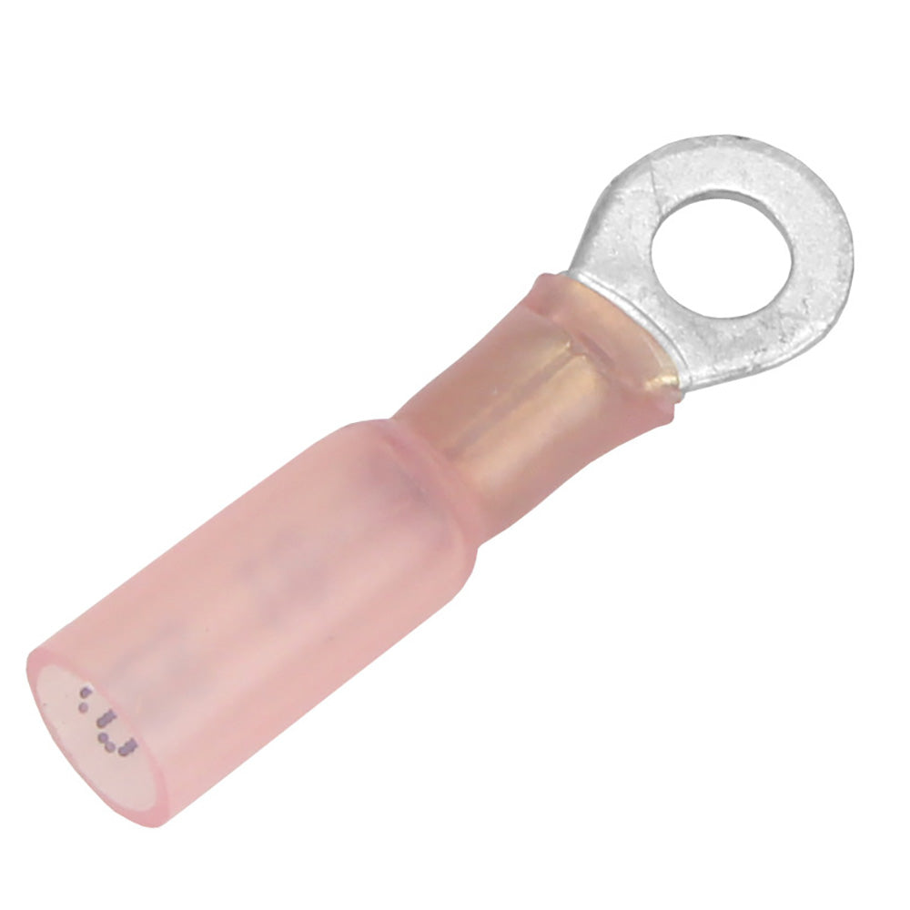 Pacer 22-18 AWG Heat Shrink Ring Terminal - #10 Stud Size - Pack of 100