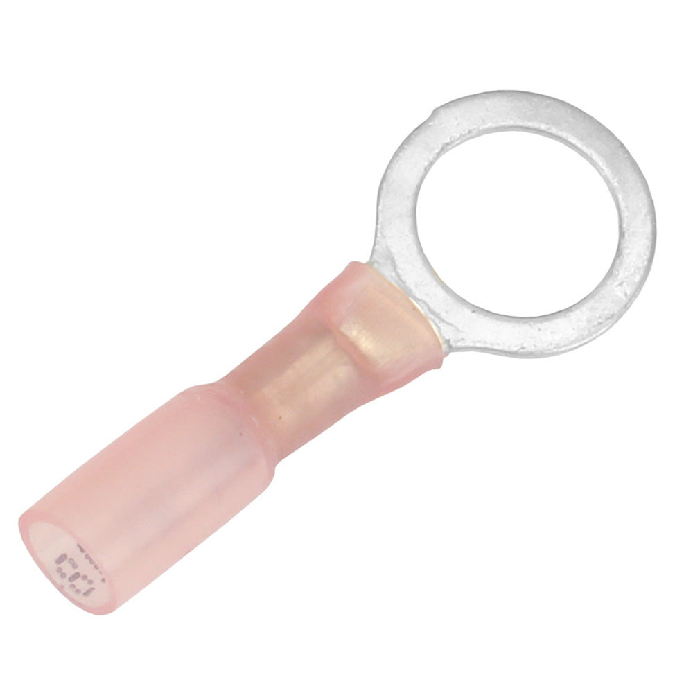 Pacer 22-18 AWG Heat Shrink Ring Terminal - 3/8" Stud Size - Pack of 100