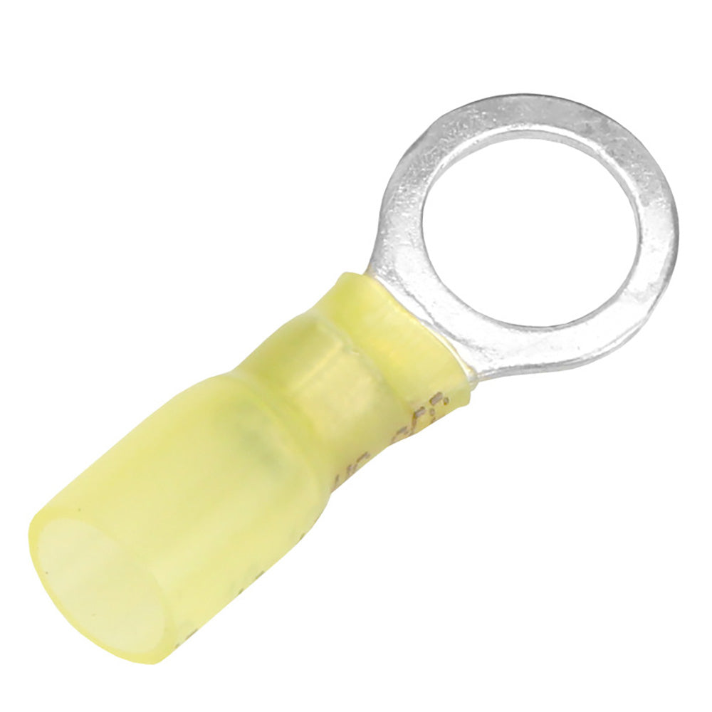 Pacer 12-10 AWG Heat Shrink Ring Terminal - 3/8" Stud Size - Pack of 3
