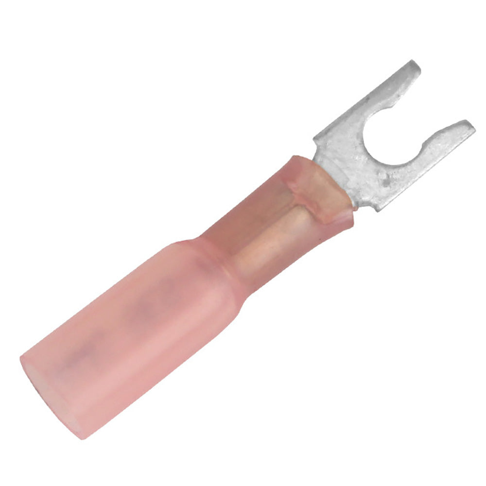 Pacer 22-18 AWG Heat Shrink Spade Terminal - #8 Stud Size - Pack of 100