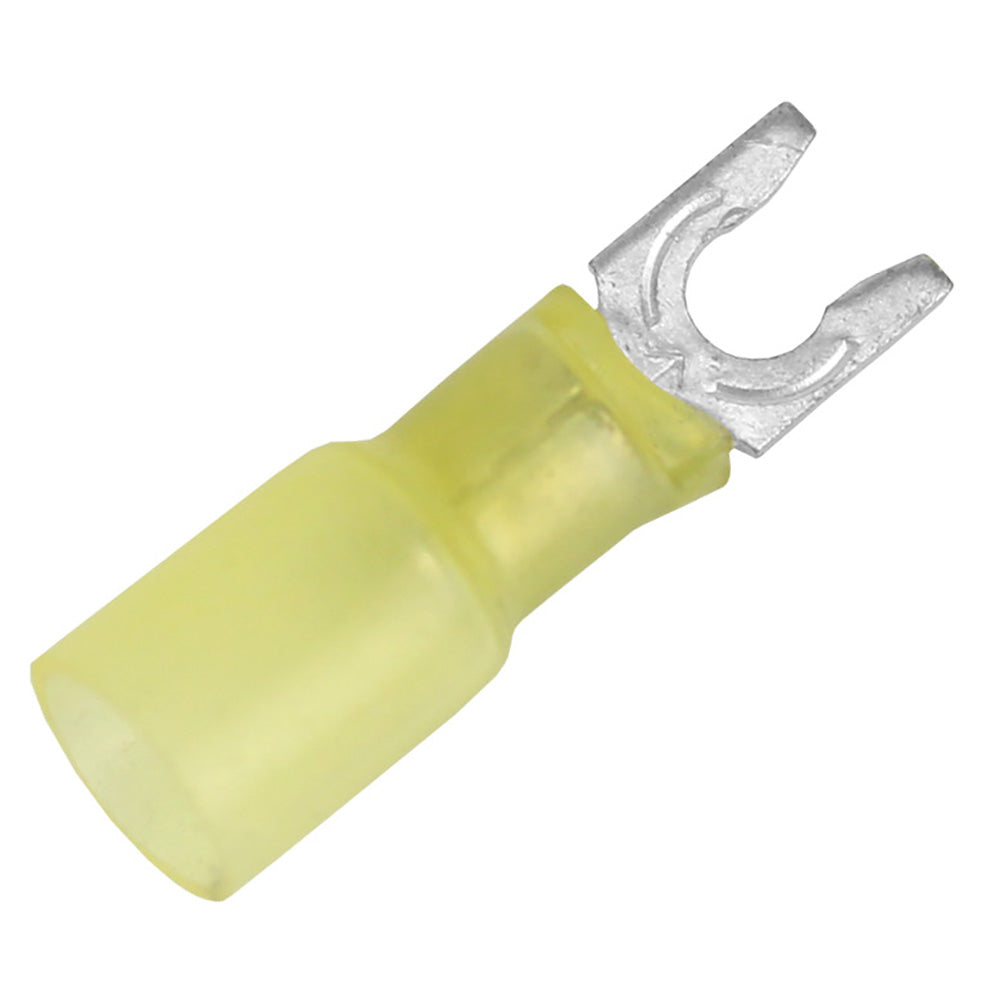 Pacer 12-10 AWG Heat Shrink Spade Terminal - #8 Stud Size - Pack of 25