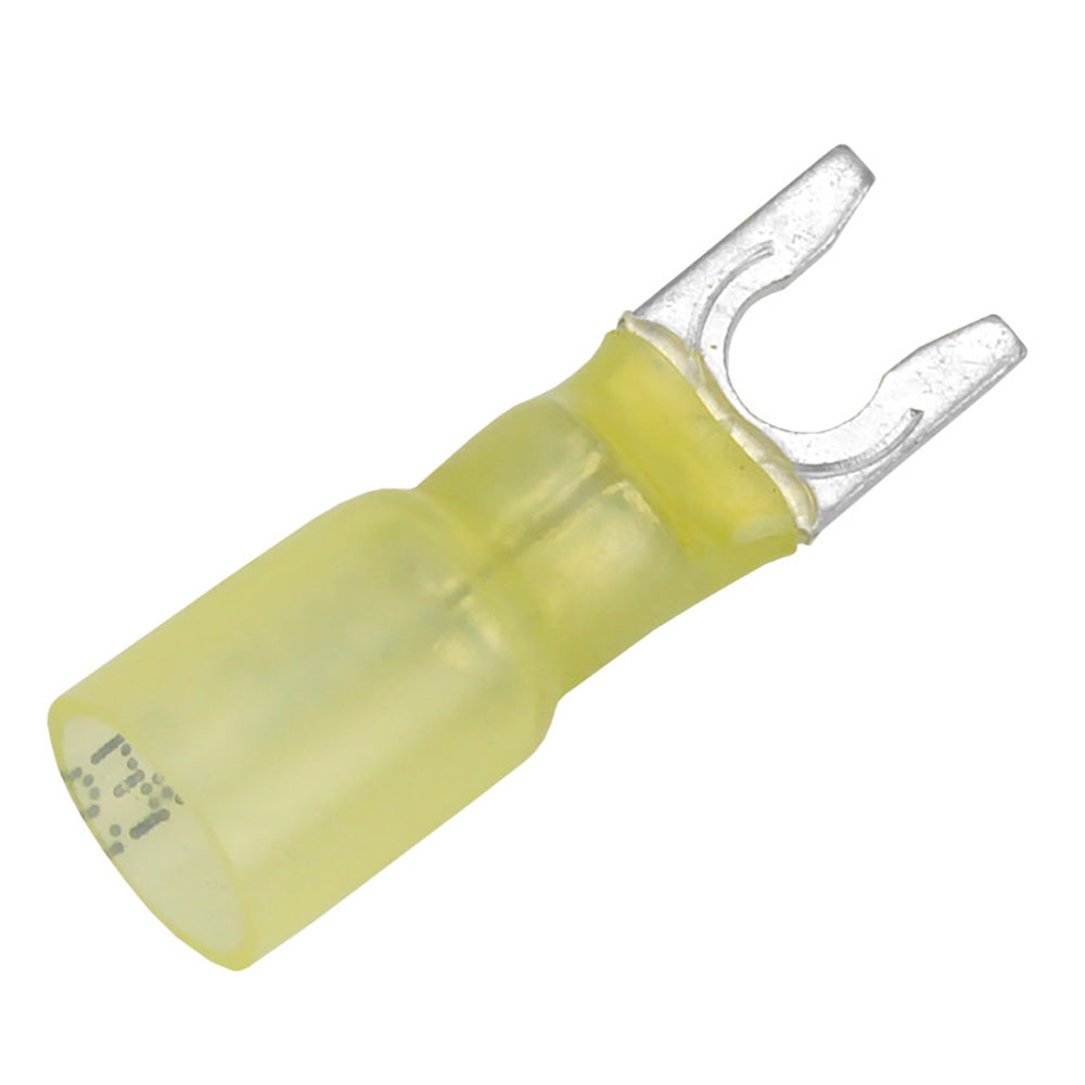 Pacer 12-10 AWG Heat Shrink Spade Terminal - #10 Stud Size - Pack of 25