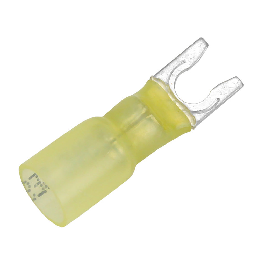 Pacer 12-10 AWG Heat Shrink Spade Terminal - #10 Stud Size - Pack of 100