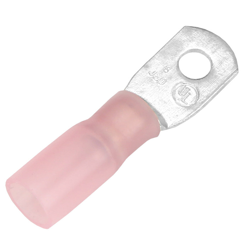 Pacer 8 AWG Heat Shrink Ring Terminal - #10 Stud Size - Pack of 25