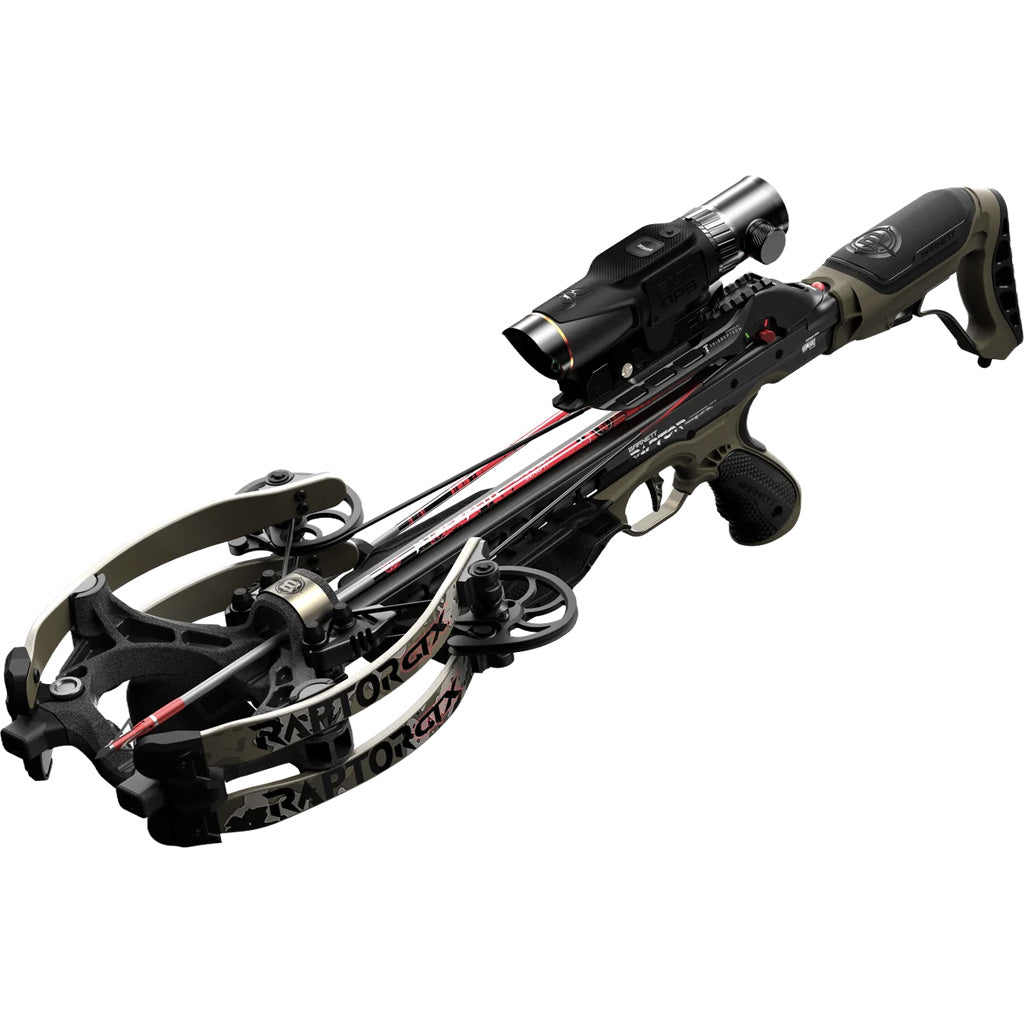 Barnett Hyper Raptor GTX 425 Crossbow Package Buk Ops X-Factor Laser Rangefinding Scope